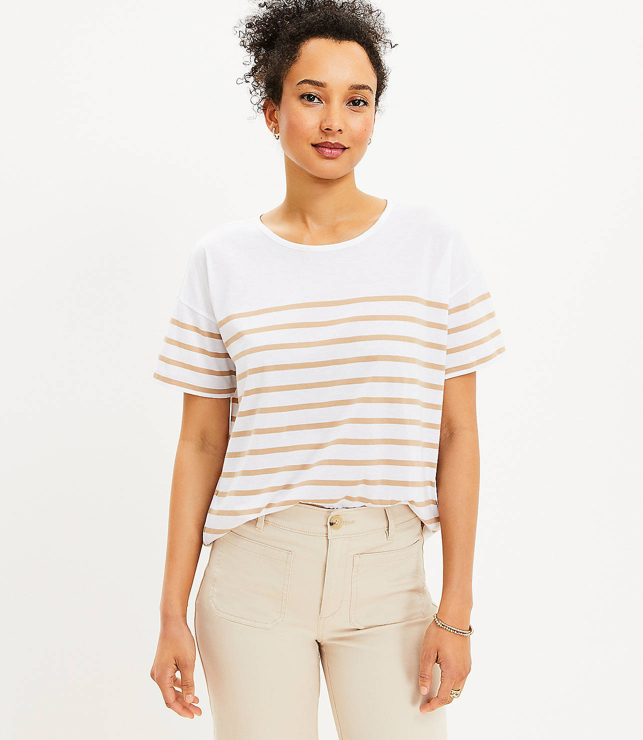 Striped Relaxed Crew Tee