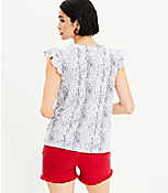 Star Flutter Sleeve Scoop Neck Tee carousel Product Image 3