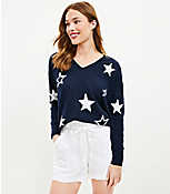 Lou & Grey Star V-Neck Sweater carousel Product Image 1