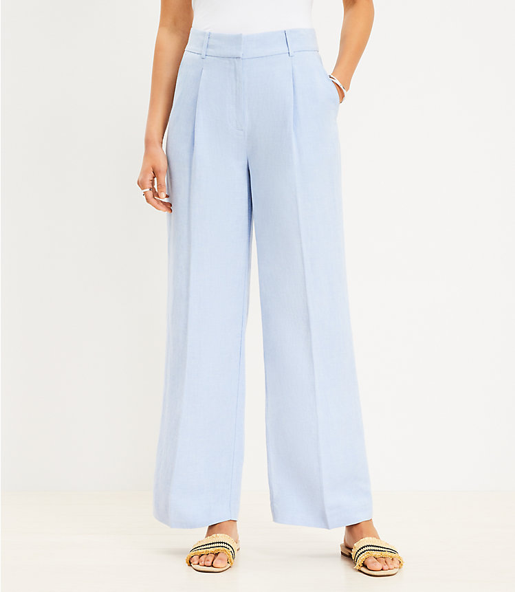 Peyton Trouser Pants in Chambray Linen Blend image number 0