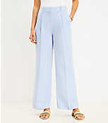 Peyton Trouser Pants in Chambray Linen Blend carousel Product Image 1