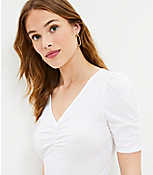 Cinched V-Neck Top carousel Product Image 2