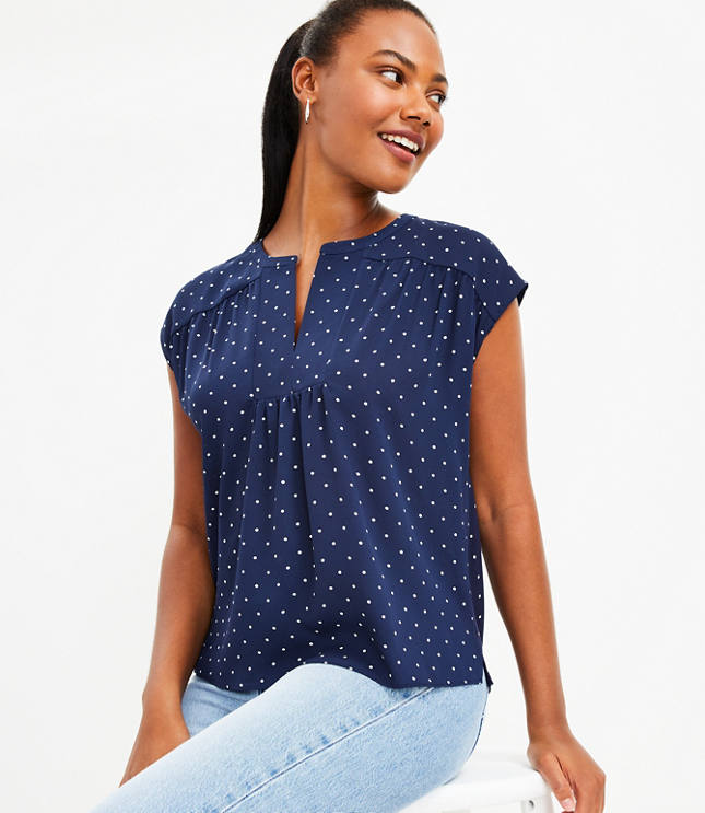 Split Neck Top