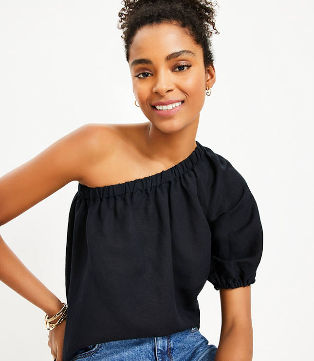 Off one shoulder blouse best sale