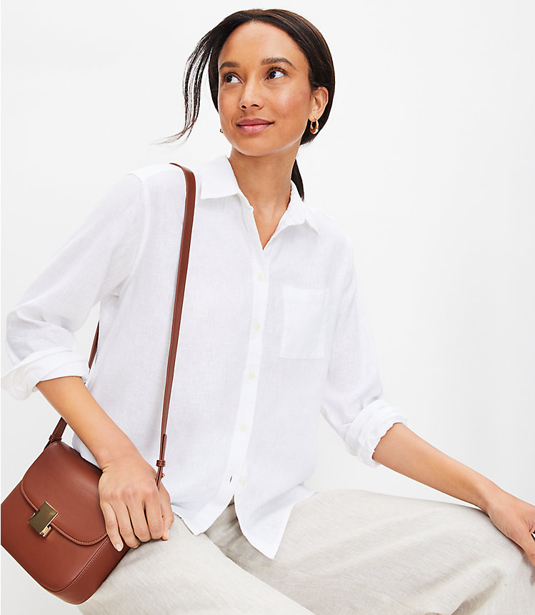 Linen Blend Relaxed Everyday Shirt image number 0