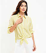 Striped Tie Front Everyday Shirt carousel Product Image 1