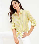 Striped Tie Front Everyday Shirt carousel Product Image 2