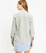 Striped Tie Front Everyday Shirt carousel Product Image 3