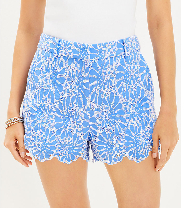 Riviera Shorts in Floral Eyelet image number 1