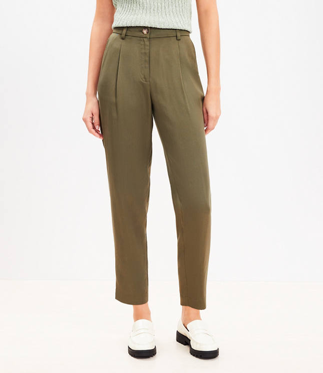 Peyton Trouser Pants in Chambray Linen Blend