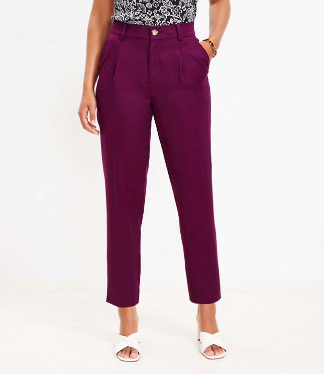 Buy Ankle Length Pant Purple and Brown Combo of 2 Rayon for Best