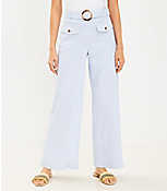 Curvy Belted Pants in Stripe carousel Product Image 1