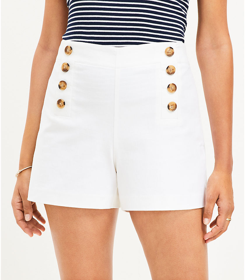 Curvy Sailor Shorts in Twill