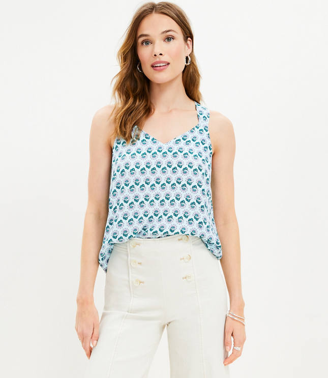 Floral Criss Cross Back Cami