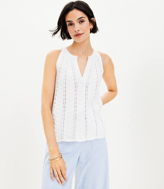 Jacquard Tie Keyhole Ruched Sleeve Top