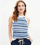 Textured Stripe Halter Sweater carousel Product Image 1