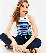 Textured Stripe Halter Sweater carousel Product Image 2