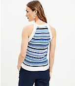 Textured Stripe Halter Sweater carousel Product Image 3