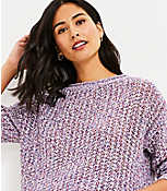 Open Stitched 3/4 Sleeve Sweater carousel Product Image 2