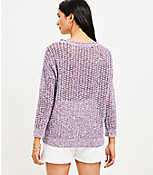 Open Stitched 3/4 Sleeve Sweater carousel Product Image 3