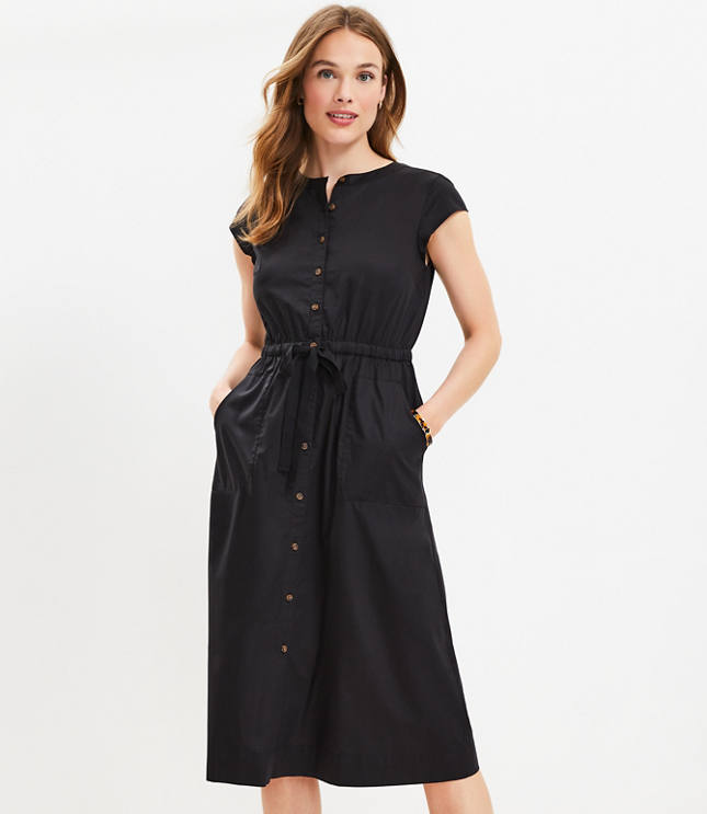 Utility Midi Shirtdress