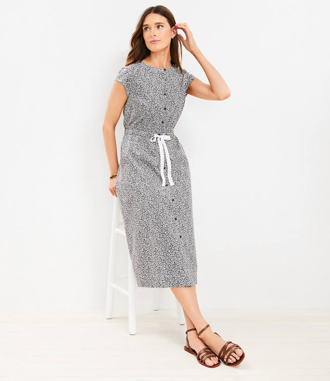 Petite Eyelet Lace Trim Sheath Dress