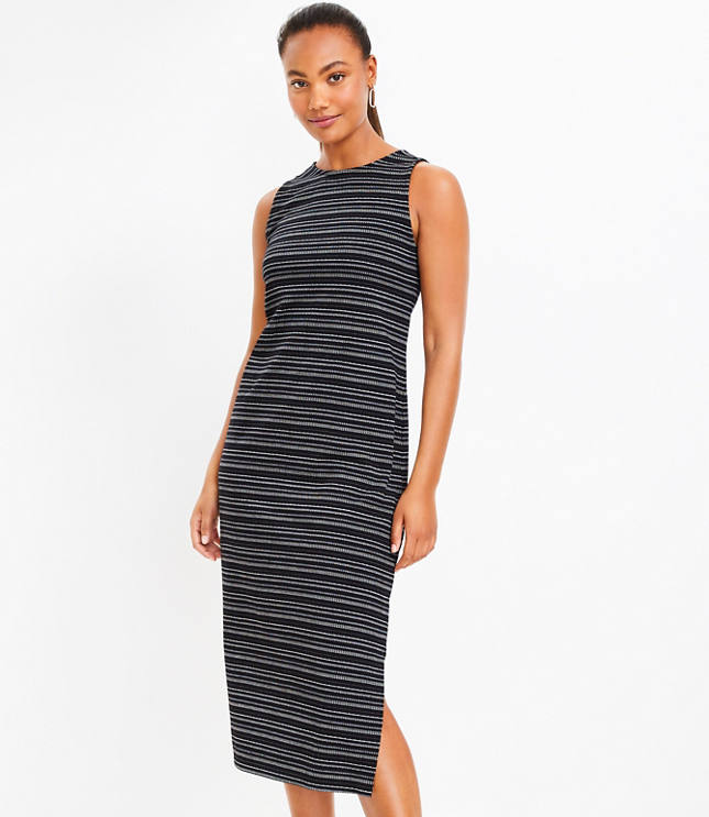 Twisted Cutout Midi Dress Black