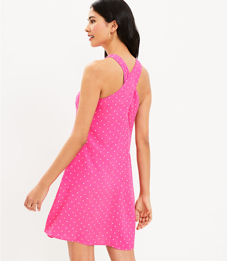 Dotted Criss Cross Back Swing Dress image number 2