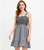 Gingham Smocked Strappy Flounce Dress carousel Product Image 1