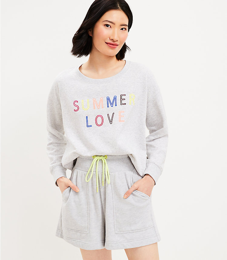 Lou & Grey Summer Love Cozy Cotton Terry Sweatshirt image number 0