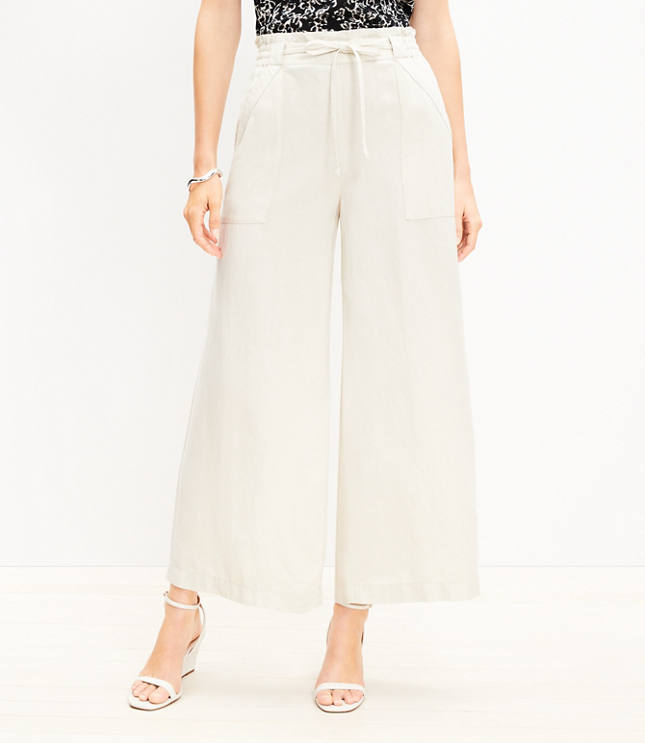 Tall Breezy Wide Leg Pants in Linen Blend