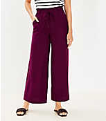 Tall Pull On Linen Blend Wide Leg Pants carousel Product Image 1