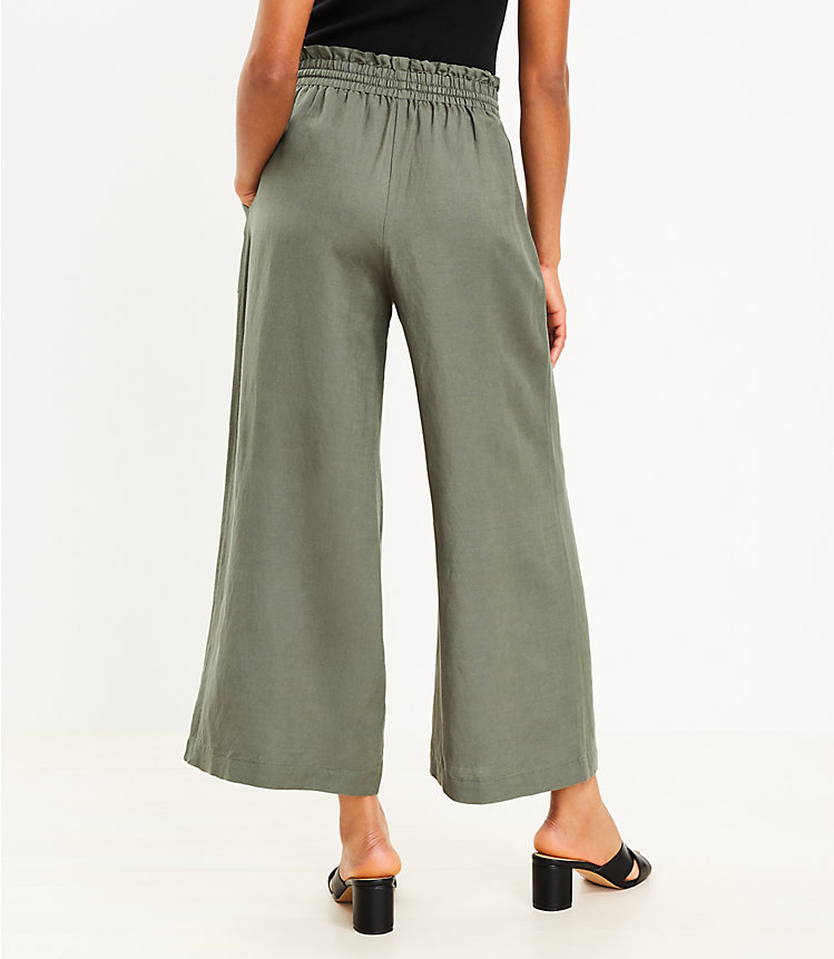 Tall Pull On Linen Blend Wide Leg Pants image number 2