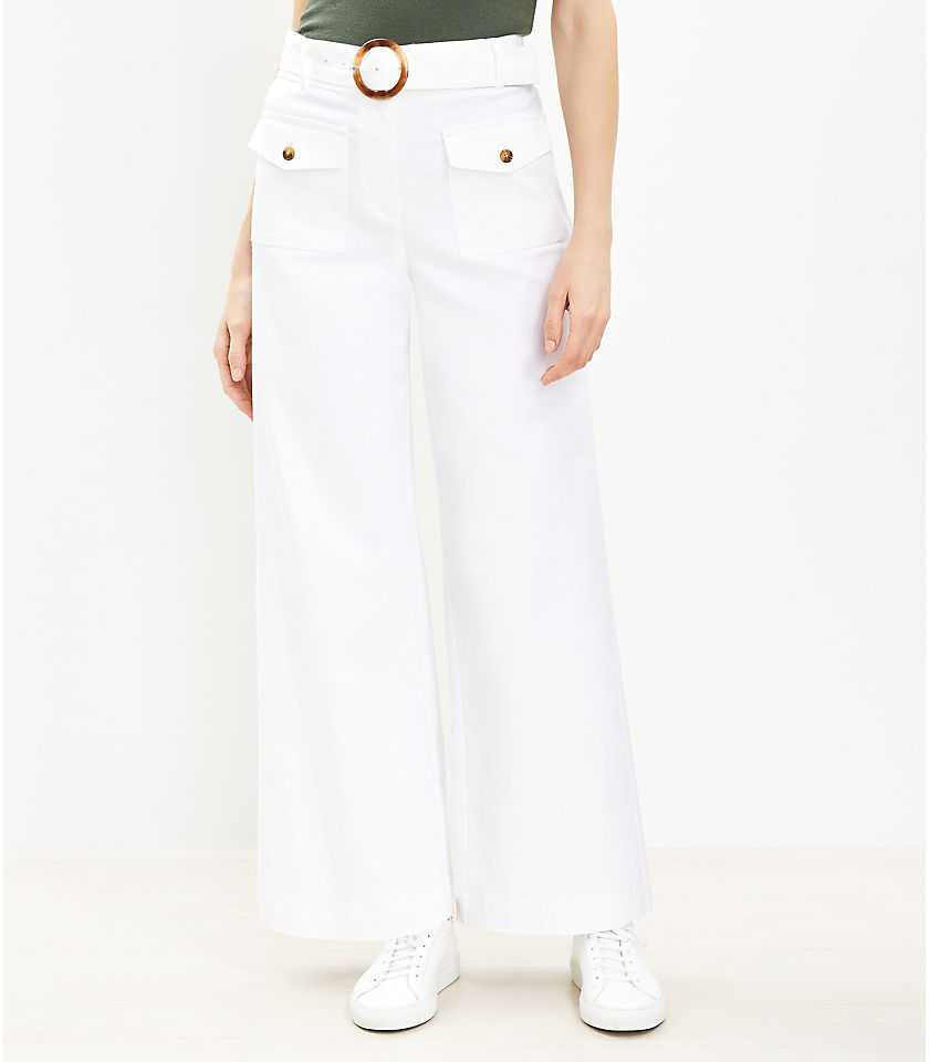 Tall Belted Pants in Pique