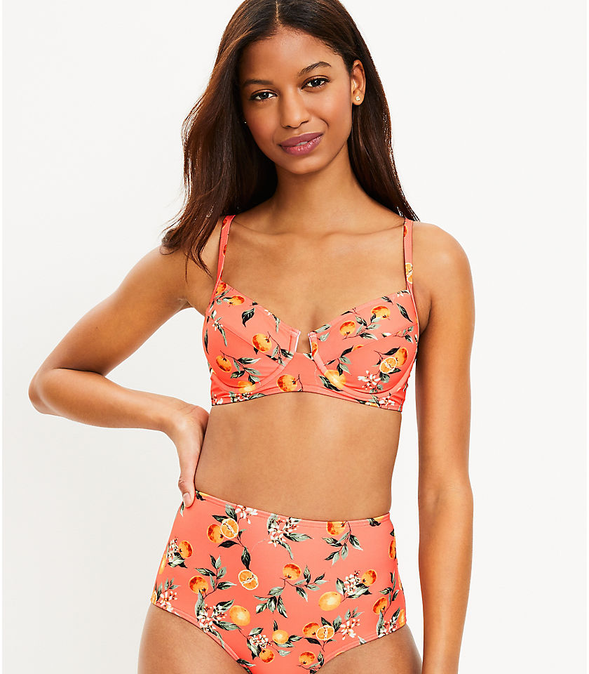 LOFT Beach Orange Harvest Underwire Bikini Top