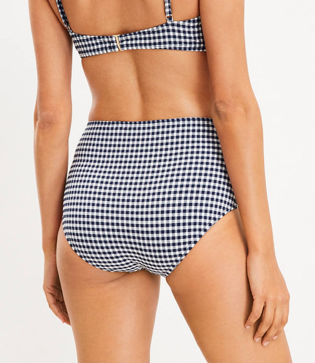 Seersucker high sale waisted bikini