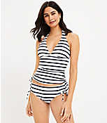LOFT Beach Striped Side Tie Shirred Bikini Bottom carousel Product Image 1