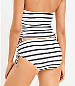 LOFT Beach Striped Side Tie Shirred Bikini Bottom carousel Product Image 2