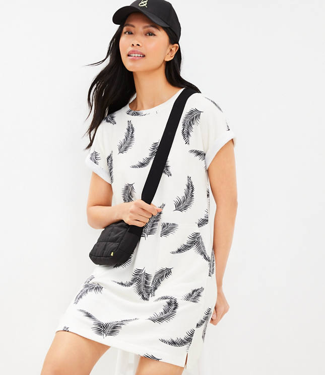 Lou & Grey Palm Cozy Cotton Terry Pocket Dress