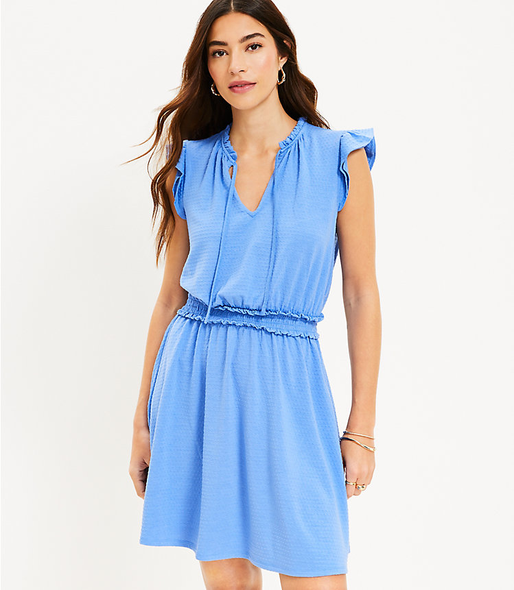 Ruffle Tie Neck Dress image number null