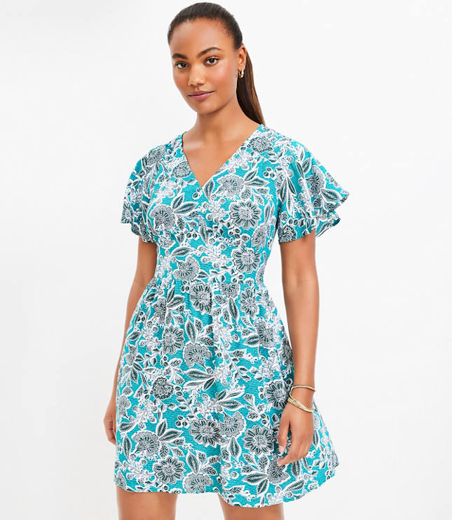 Loft floral wrap outlet dress