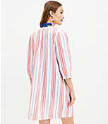 Striped Tie Neck Swimsuit Coverup carousel Product Image 3