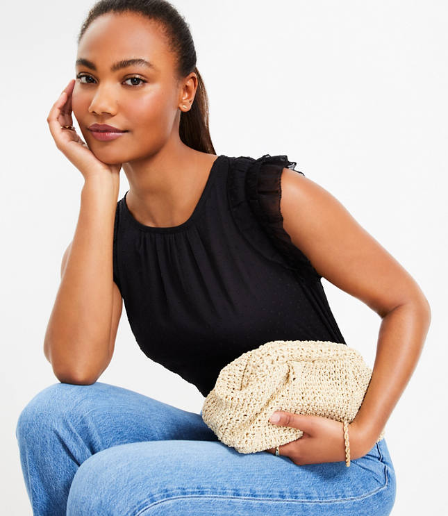 Clip Ruffle Sleeve Top