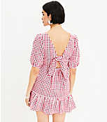 Gingham Tie Back Flounce Swing Dress carousel Product Image 3