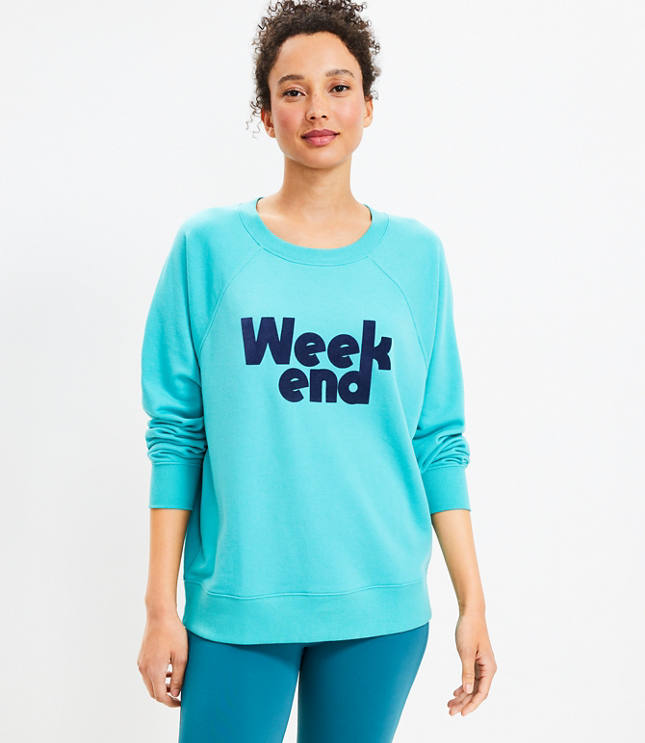 Lou Grey Weekend Cozy Cotton Terry Sweatshirt