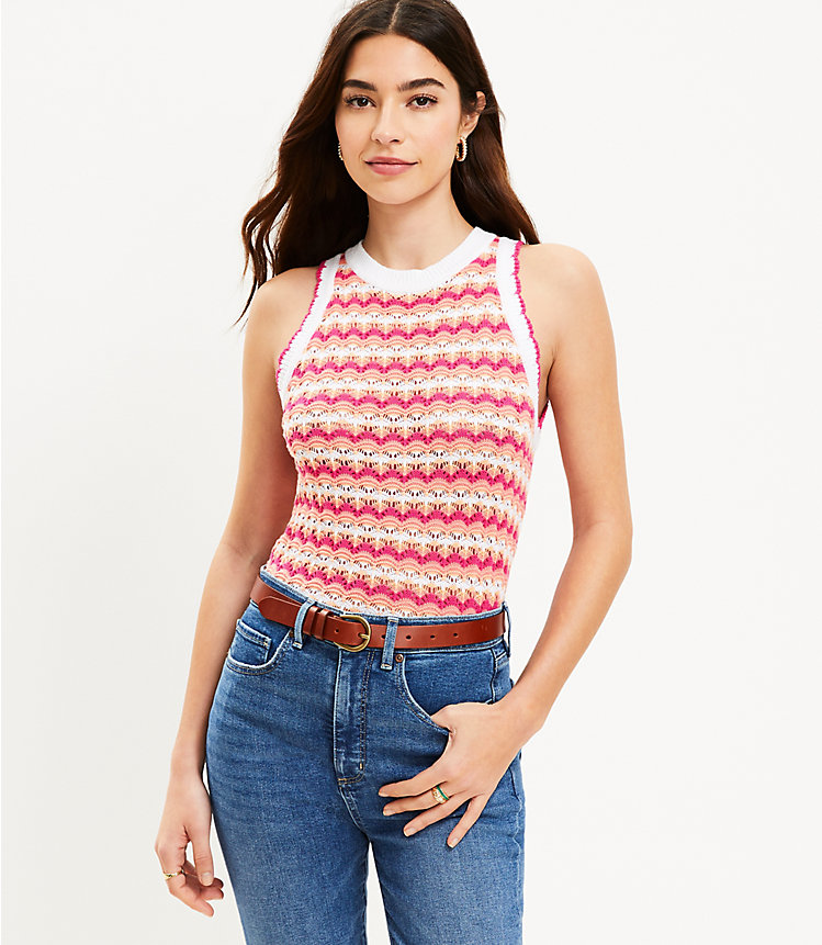 Scalloped Halter Sweater image number 0