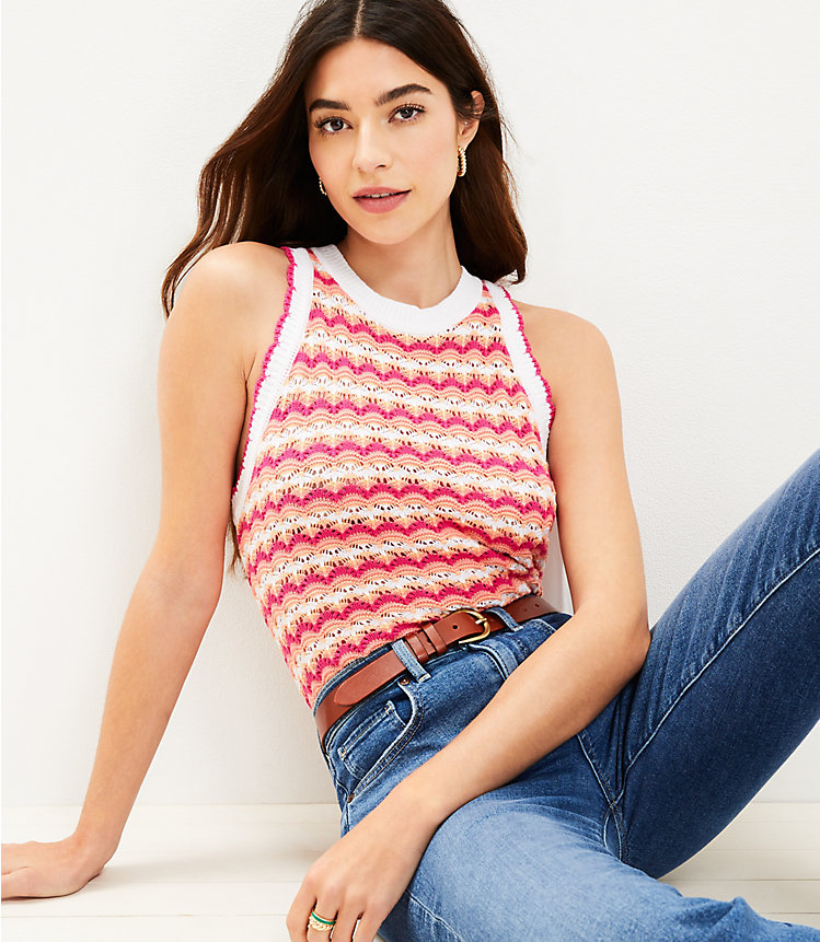 Scalloped Halter Sweater image number 1
