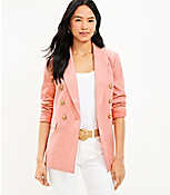 Petite Twill Double Breasted Blazer carousel Product Image 1