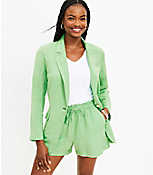 Petite Linen Blend Relaxed Blazer carousel Product Image 1