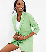 Petite Linen Blend Relaxed Blazer carousel Product Image 2